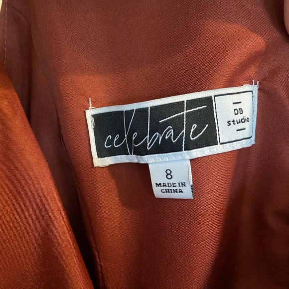 Size 8 David’s Bridal Crepe-Back Satin One-Shoulder Bridesmaid Dress - Worn Once - Picture 6 of 7